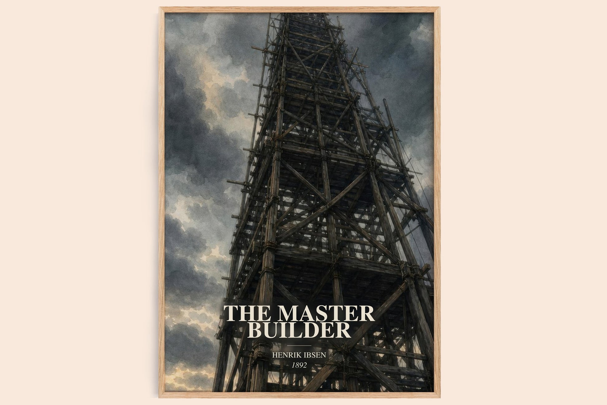 The Master Builder watercolour book poster by Henrik Ibsen – framed literary art print