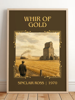 Whir Of Gold Classic Book Art Print by Sinclair Ross – framed print leaning on a wooden floor
