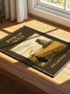 Whir Of Gold Classic Book Art Print by Sinclair Ross – print on a sunlit desk