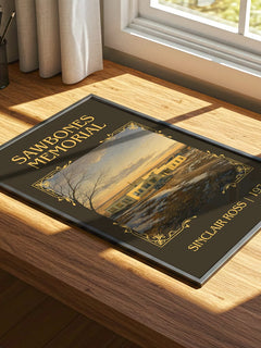 Sawbones Memorial Classic Book Art Print by Sinclair Ross – print on a sunlit desk