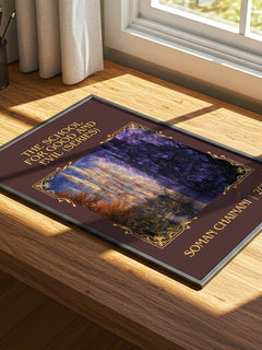 The School For Good And Evil (Series) Classic Book Art Print by Soman Chainani – print on a sunlit desk