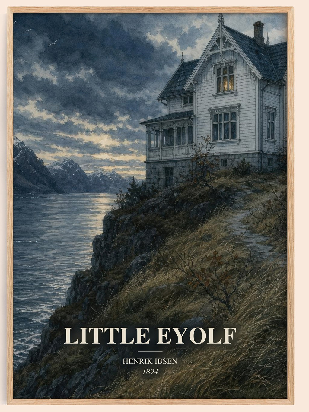 Little Eyolf watercolour book poster by Henrik Ibsen – framed literary art print