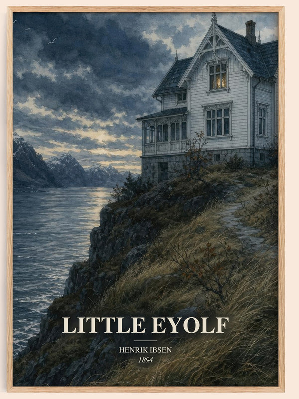 Little Eyolf watercolour book poster by Henrik Ibsen – framed literary art print