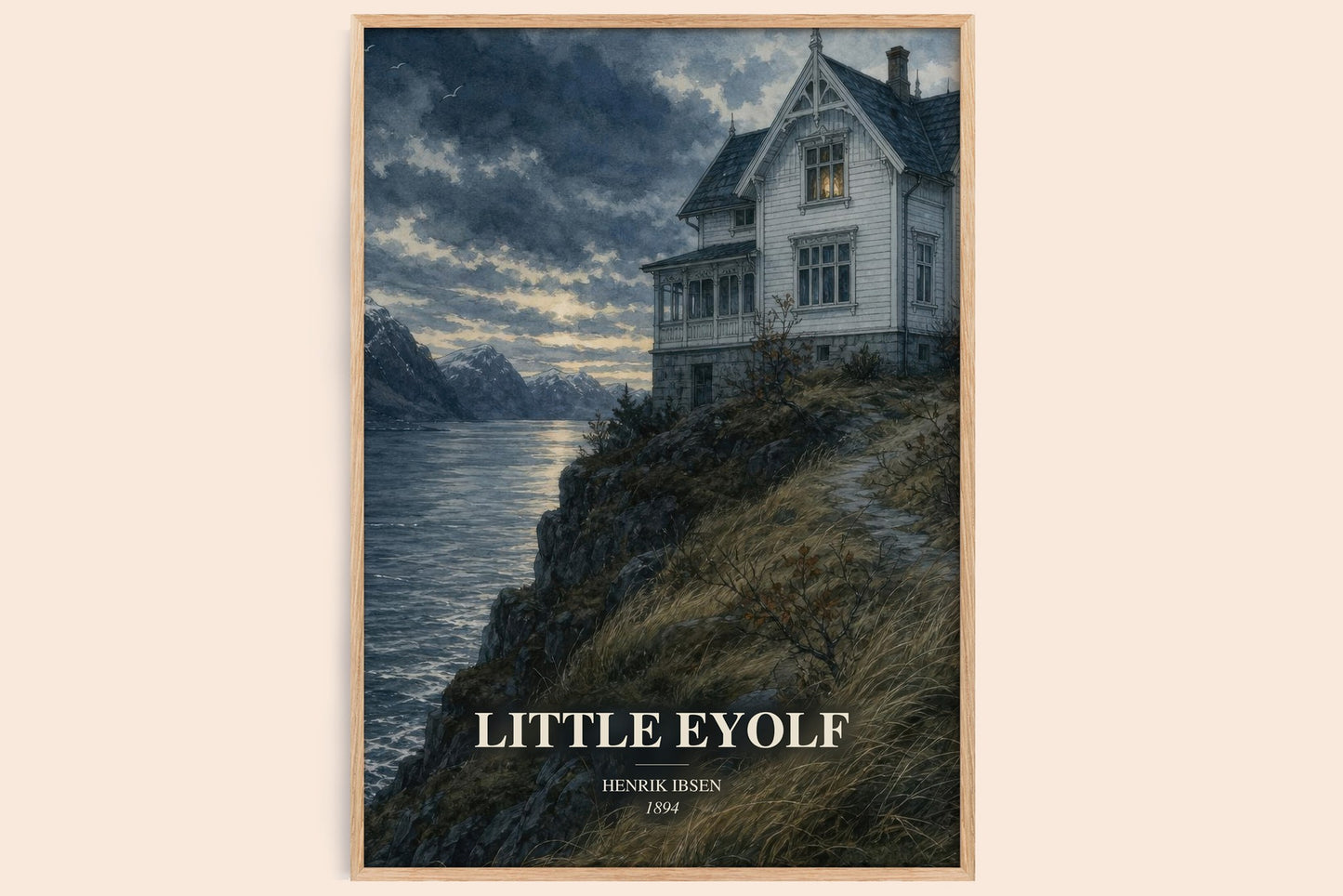 Little Eyolf watercolour book poster by Henrik Ibsen – framed literary art print