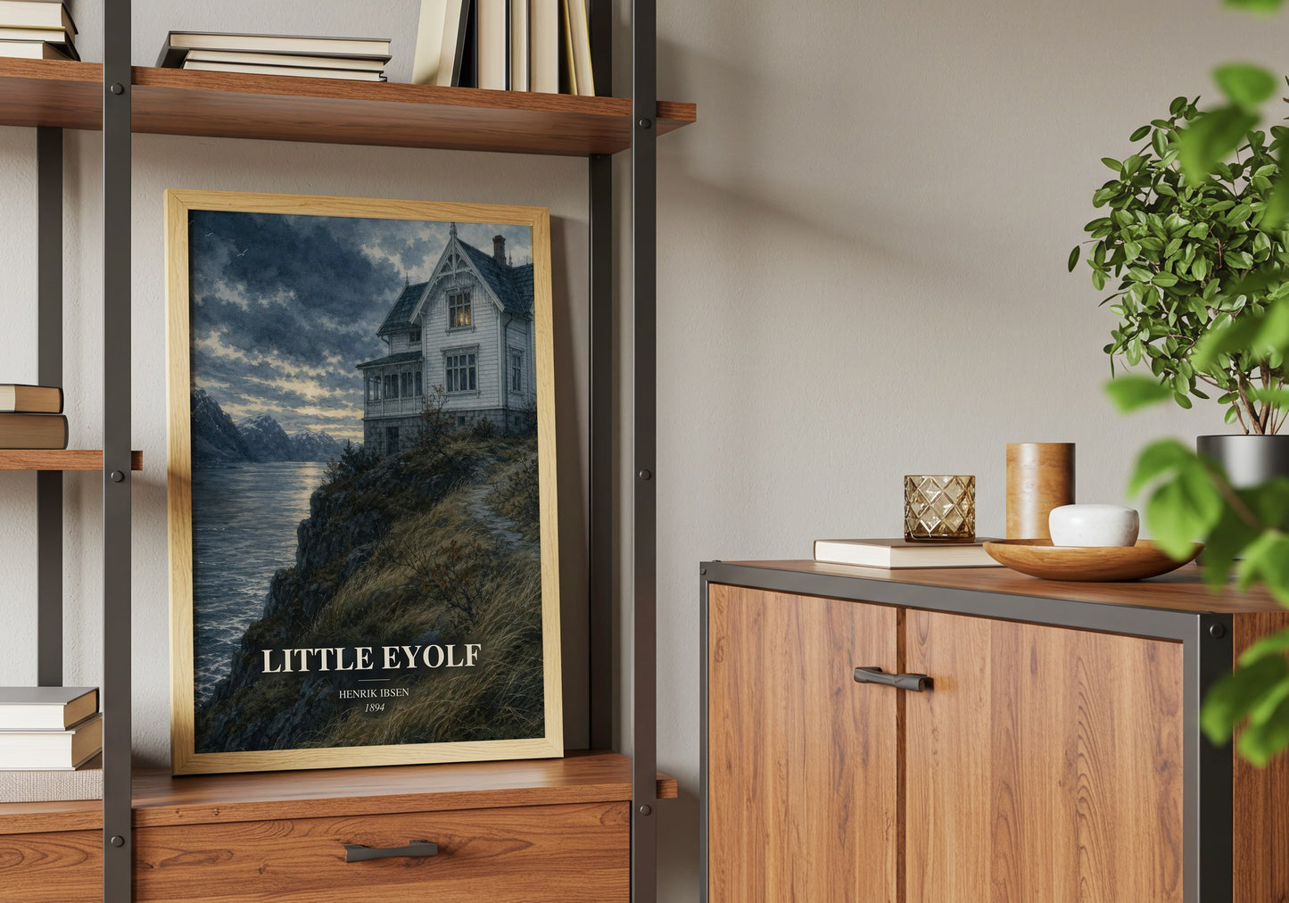 Little Eyolf book watercolour illustration paper finish options – matte satin gloss
