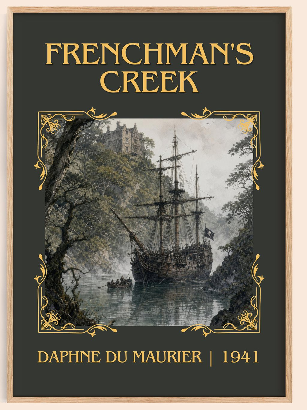 Frenchman's Creek Classic Book Art Print by Daphne du Maurier – book poster