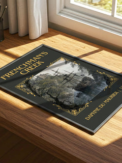 Frenchman's Creek Classic Book Art Print by Daphne du Maurier – print on a sunlit desk