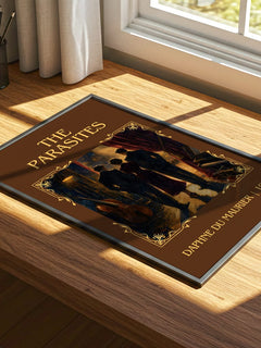 The Parasites Classic Book Art Print by Daphne du Maurier – print on a sunlit desk