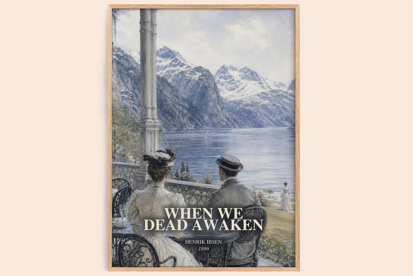When We Dead Awaken watercolour book poster by Henrik Ibsen – framed literary art print