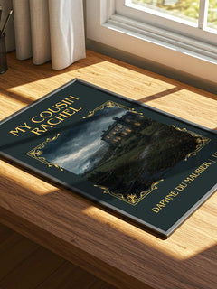 My Cousin Rachel Classic Book Art Print by Daphne du Maurier – print on a sunlit desk