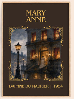Mary Anne Classic Book Art Print by Daphne du Maurier – book poster