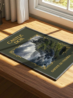 Castle Dor Classic Book Art Print by Daphne du Maurier – print on a sunlit desk