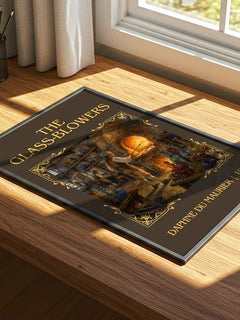 The Glass-Blowers Classic Book Art Print by Daphne du Maurier – print on a sunlit desk
