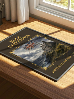 Rule Britannia Classic Book Art Print by Daphne du Maurier – print on a sunlit desk