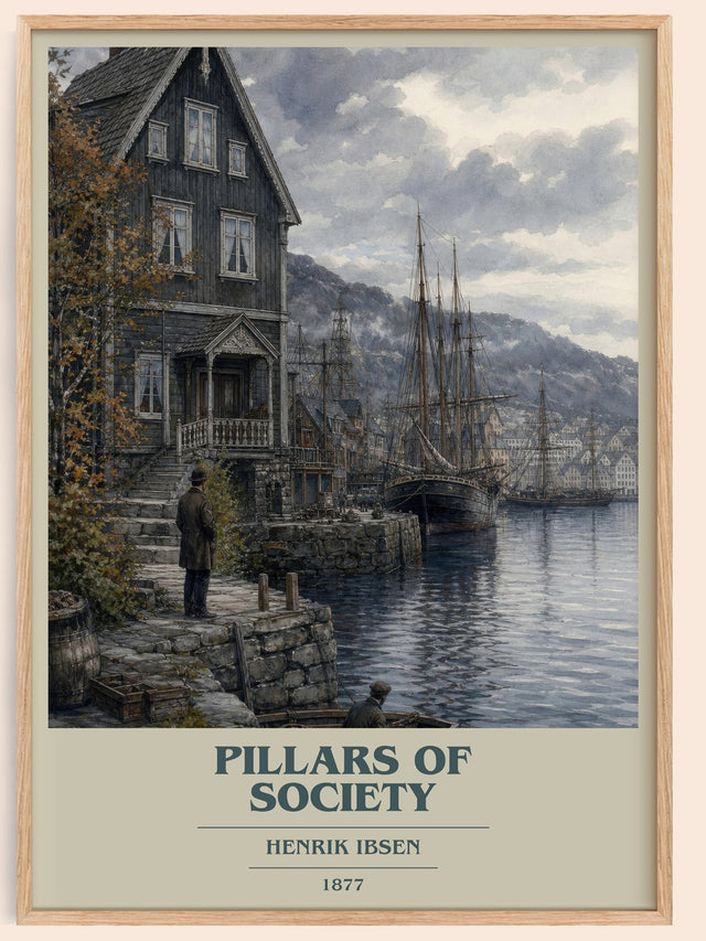 Pillars Of Society Book Cover Poster by Henrik Ibsen