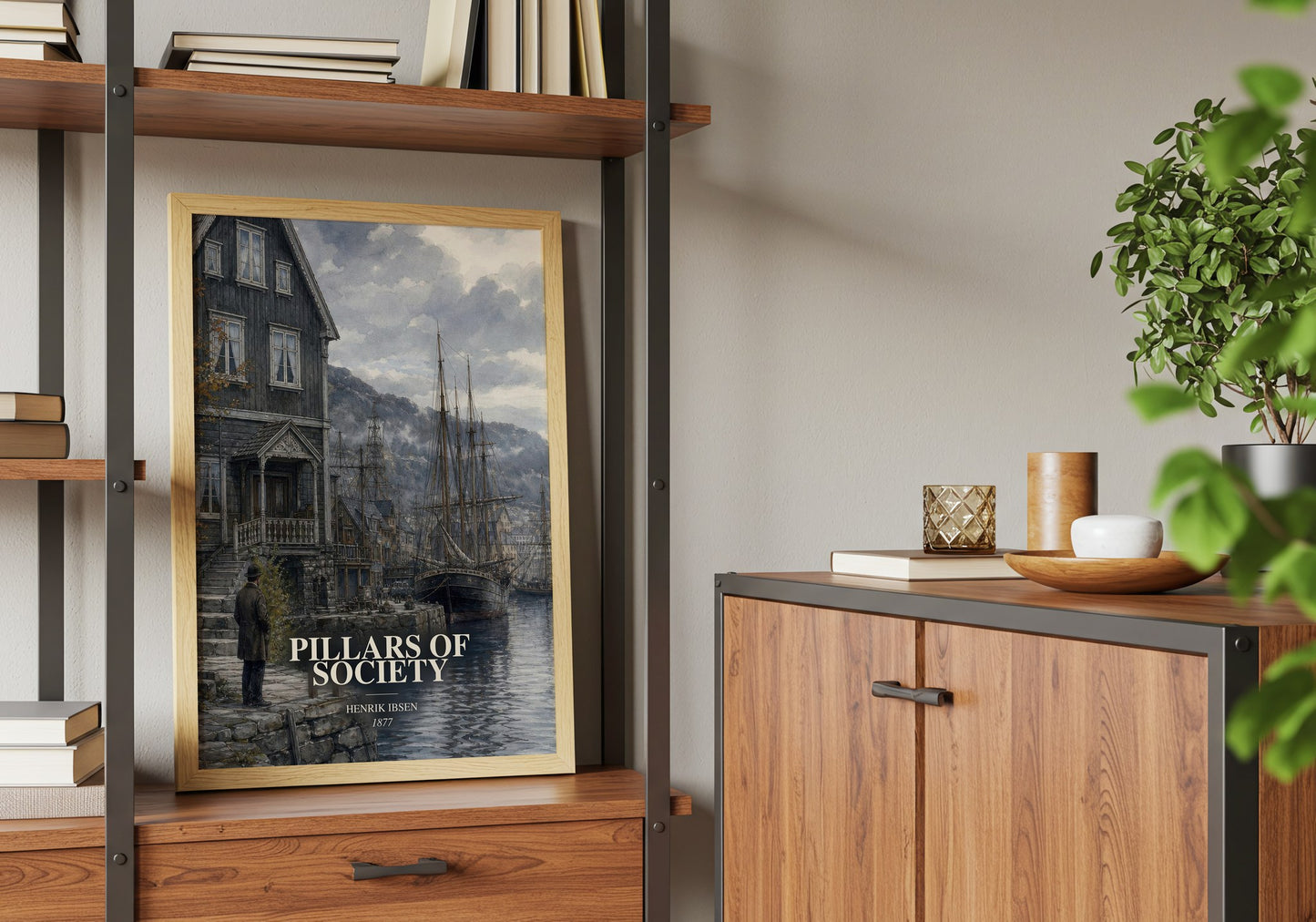 Pillars Of Society book watercolour illustration paper finish options – matte satin gloss