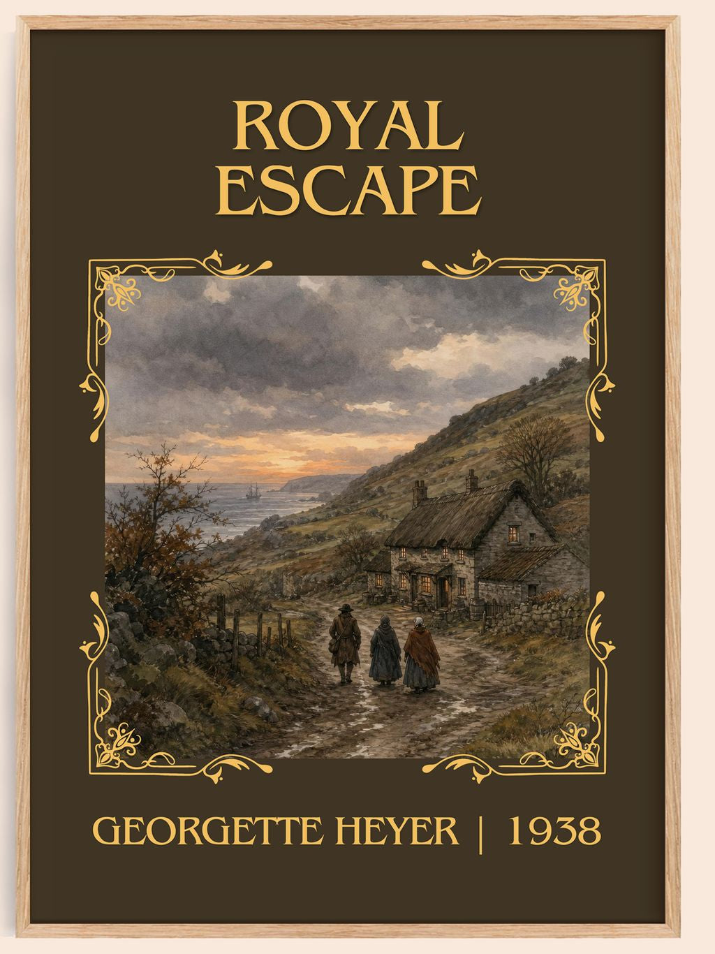 Royal Escape Classic Book Art Print by Georgette Heyer – book poster