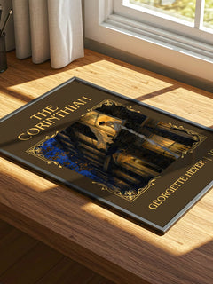 The Corinthian Classic Book Art Print by Georgette Heyer – print on a sunlit desk