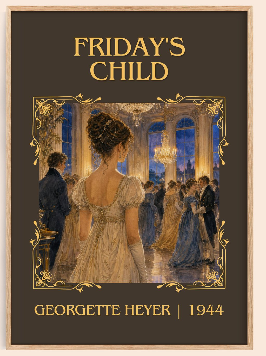 Friday's Child Classic Book Art Print by Georgette Heyer – book poster