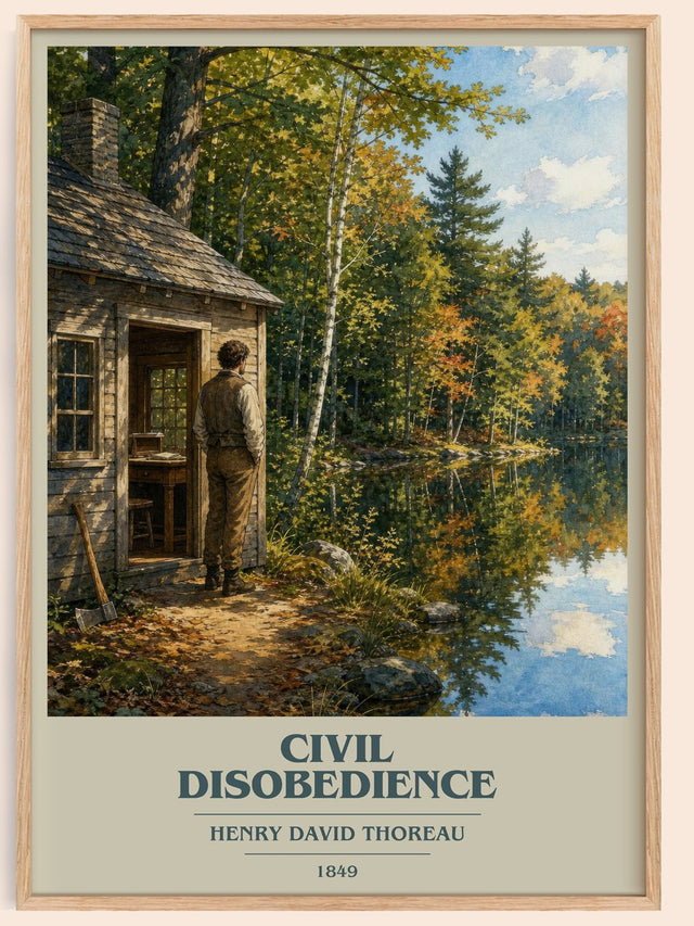 Civil Disobedience Book Cover Poster by Henry David Thoreau