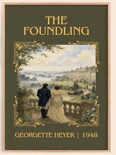 The Foundling Classic Book Art Print by Georgette Heyer – book poster