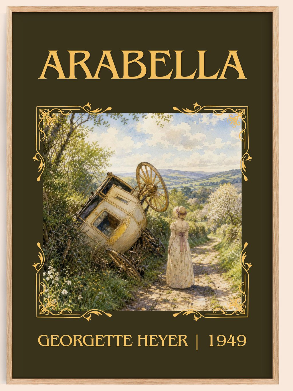 Arabella Classic Book Art Print by Georgette Heyer – book poster