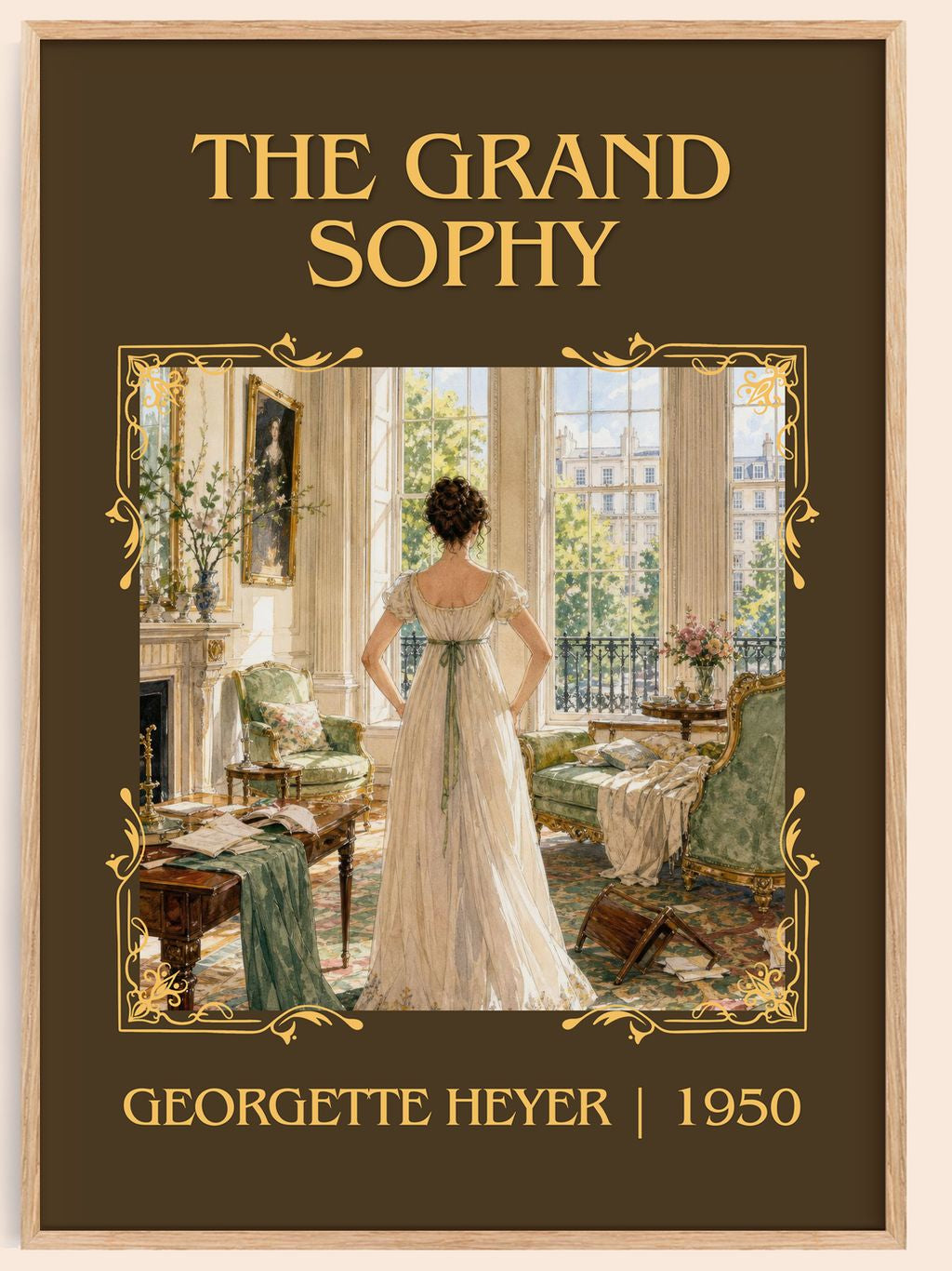 The Grand Sophy Classic Book Art Print by Georgette Heyer – book poster