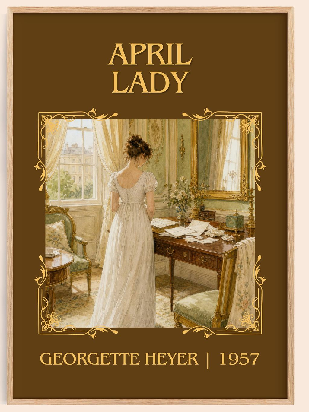 April Lady Classic Book Art Print by Georgette Heyer – book poster