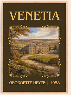 Venetia Classic Book Art Print by Georgette Heyer – book poster
