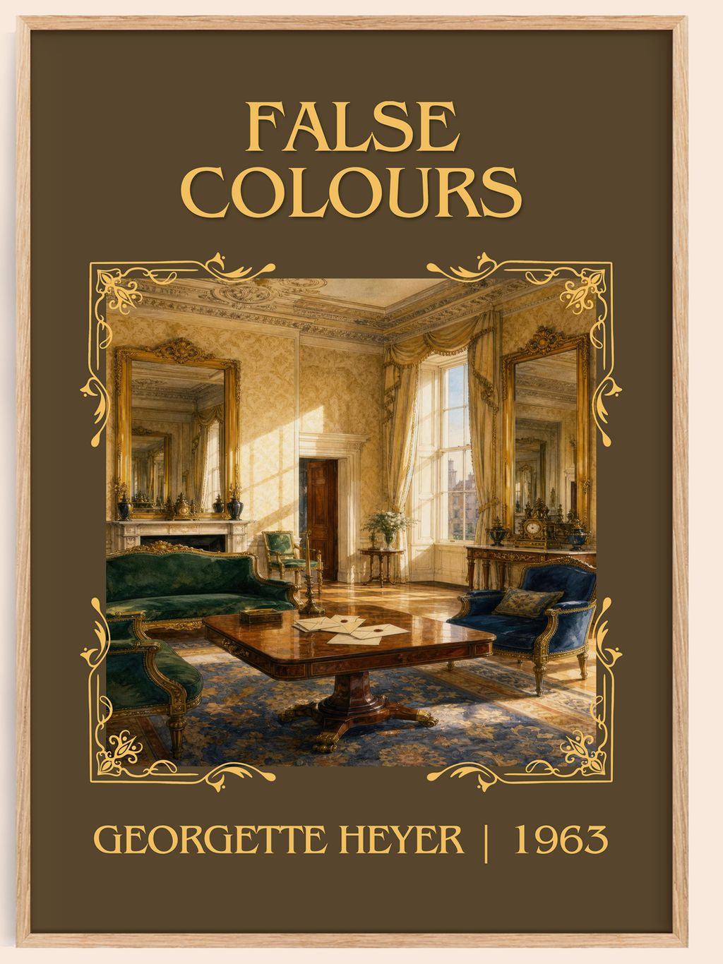 False Colours Classic Book Art Print by Georgette Heyer – book poster