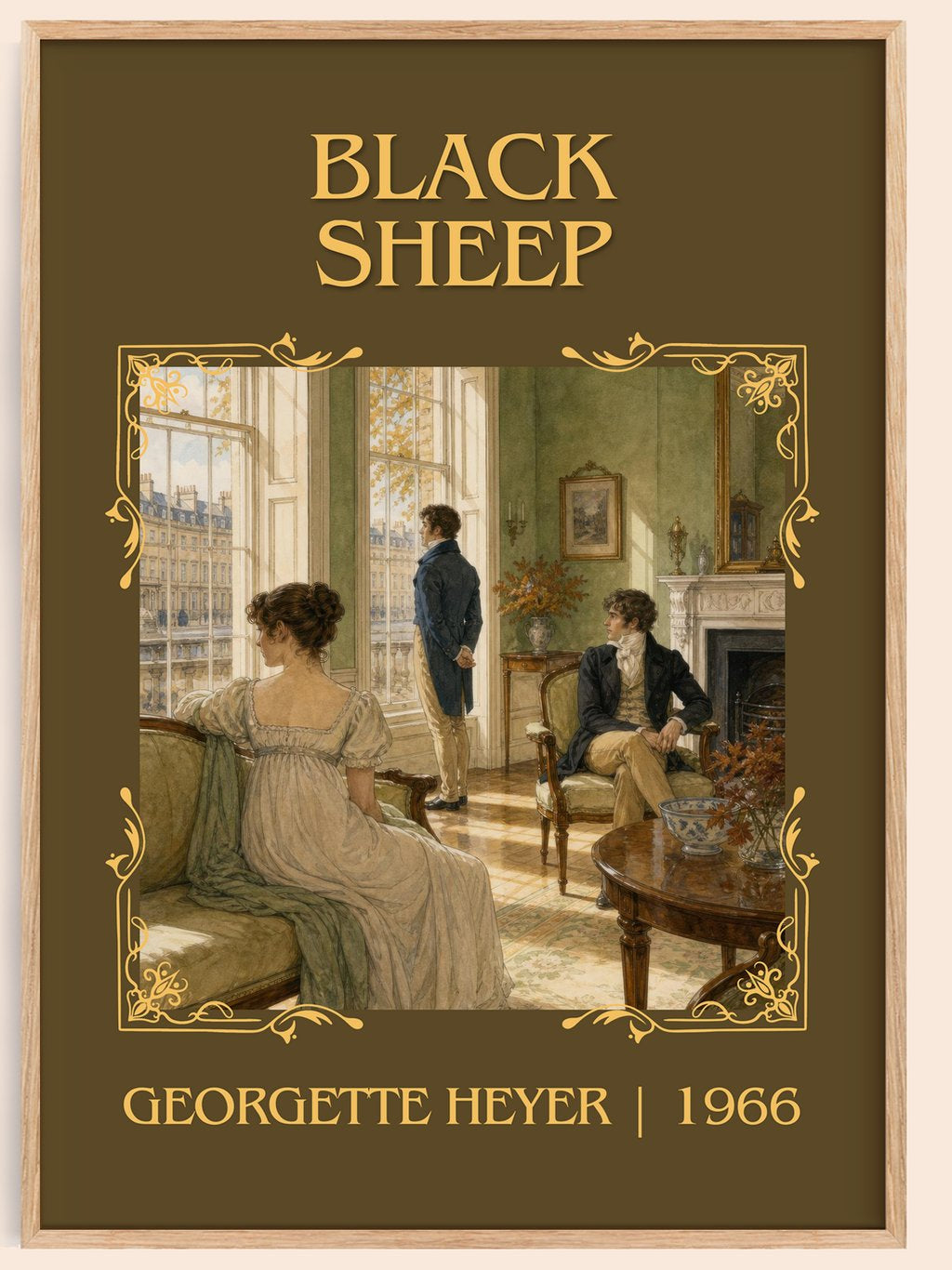 Black Sheep Classic Book Art Print by Georgette Heyer – book poster