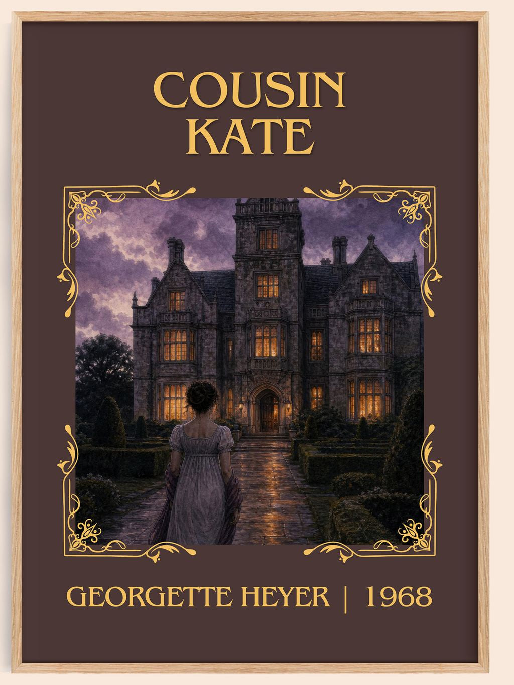 Cousin Kate Classic Book Art Print by Georgette Heyer – book poster