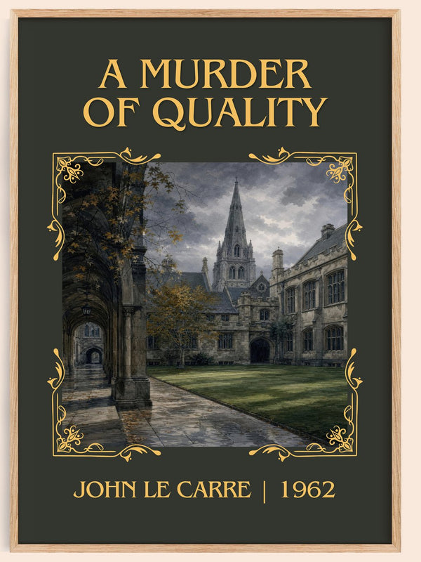 A Murder of Quality Classic Book Art Print by John le Carré – book poster