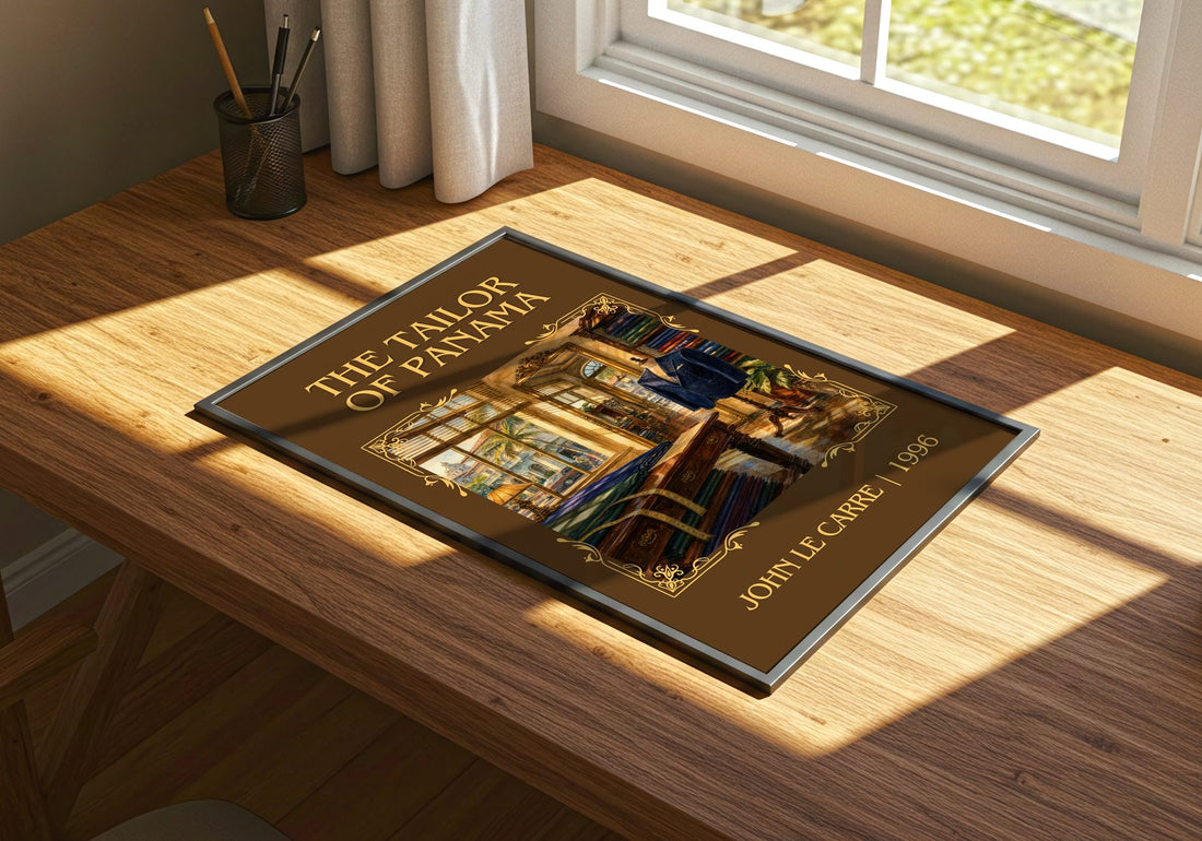 The Tailor of Panama Classic Book Art Print by John le Carré – print on a sunlit desk