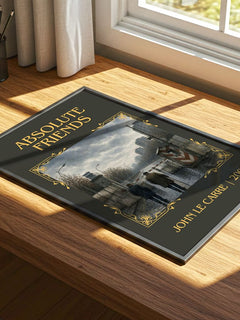 Absolute Friends Classic Book Art Print by John le Carré – print on a sunlit desk