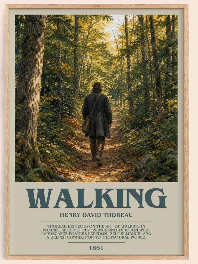Walking Bookish Wall Art by Henry David Thoreau