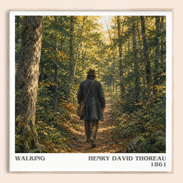 Walking Literary Art Print by Henry David Thoreau