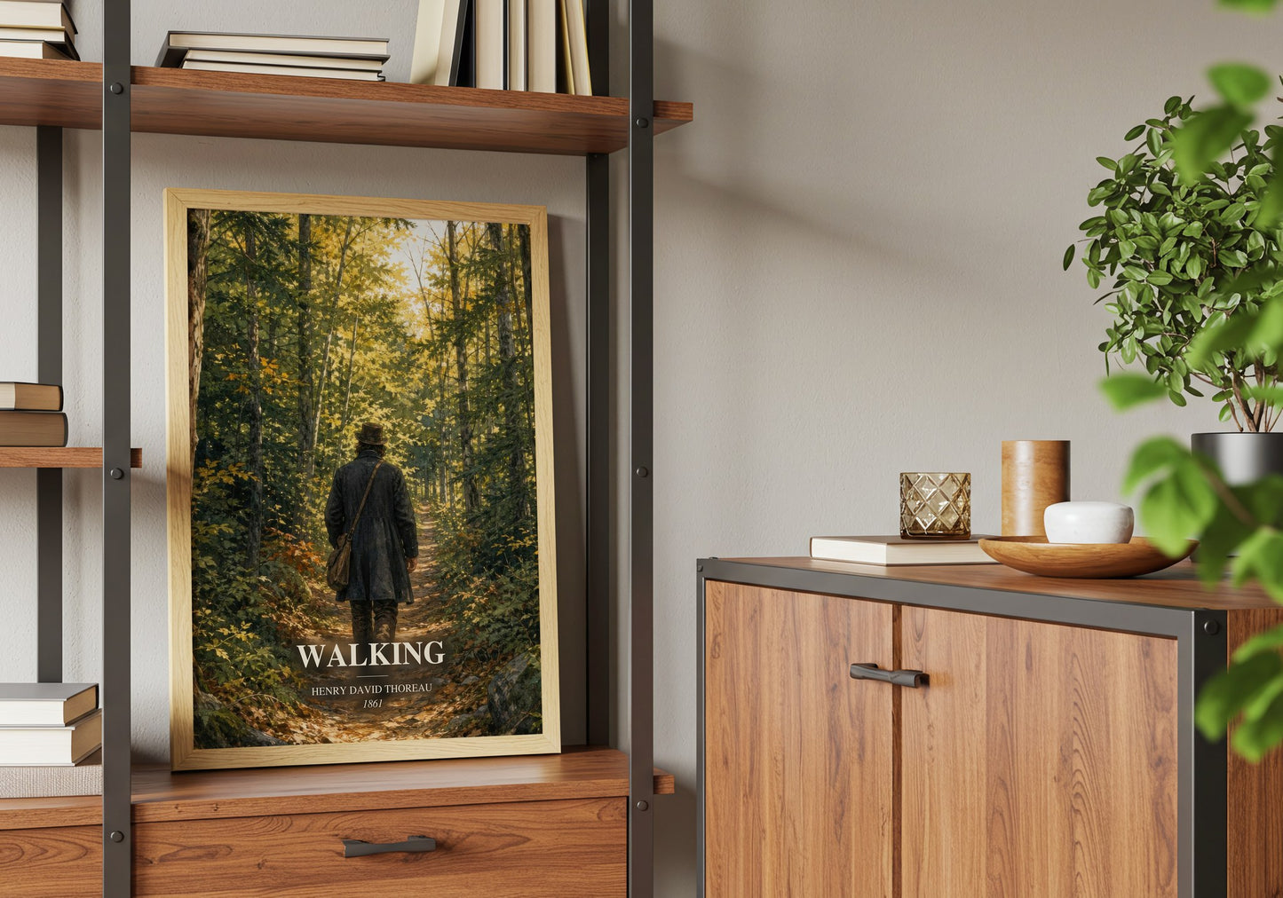 Walking book watercolour illustration paper finish options – matte satin gloss