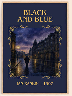 Black and Blue Classic Book Art Print by Ian Rankin – book poster