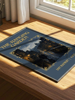 The Hanging Garden Classic Book Art Print by Ian Rankin – print on a sunlit desk
