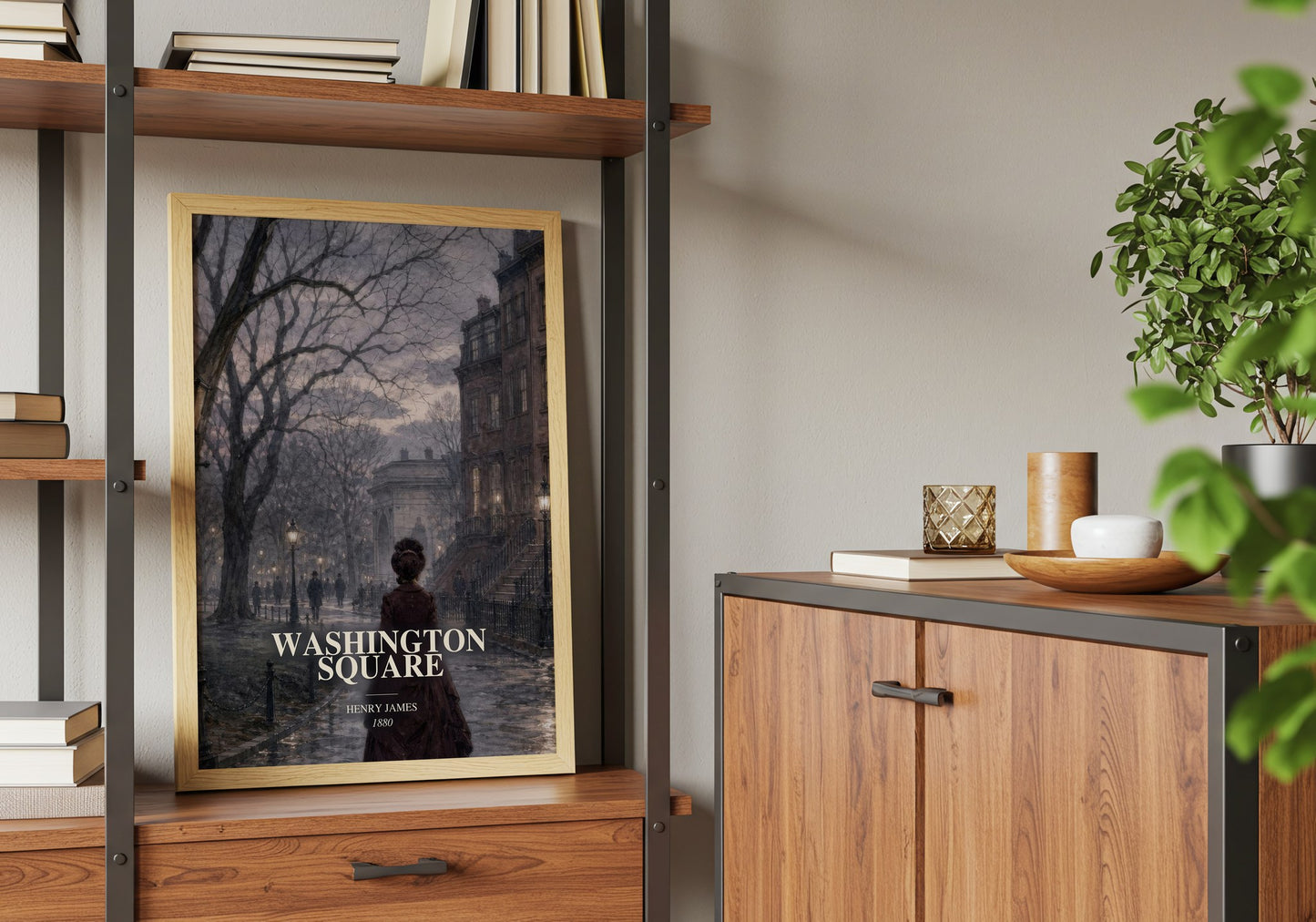 Washington Square book watercolour illustration paper finish options – matte satin gloss