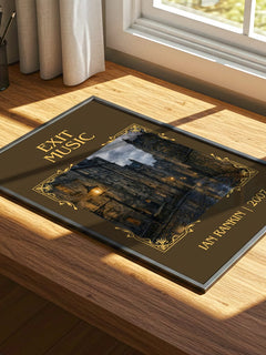Exit Music Classic Book Art Print by Ian Rankin – print on a sunlit desk