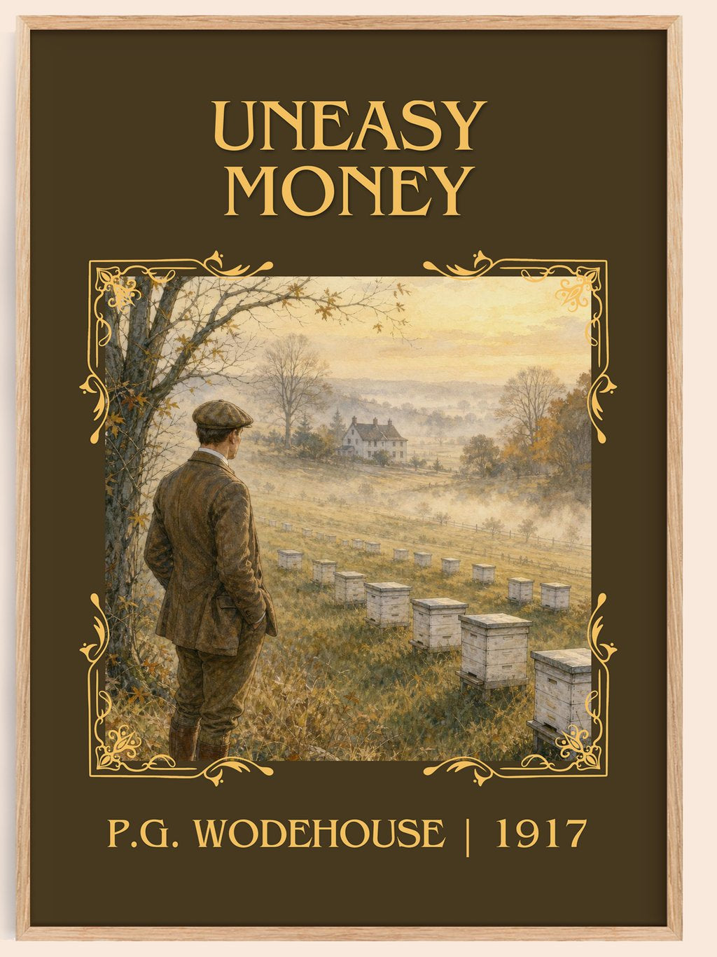 Uneasy Money Classic Book Art Print by P.G. Wodehouse – book poster