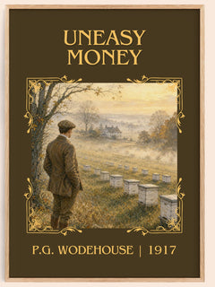 Uneasy Money Classic Book Art Print by P.G. Wodehouse – book poster