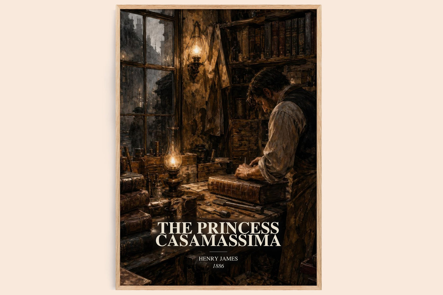The Princess Casamassima watercolour book poster by Henry James – framed literary art print