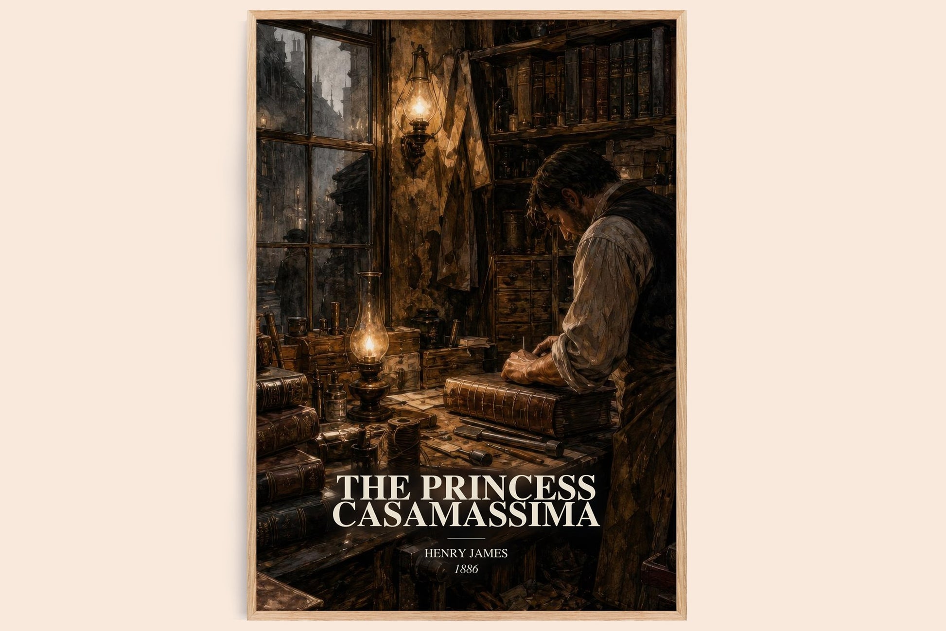 The Princess Casamassima watercolour book poster by Henry James – framed literary art print