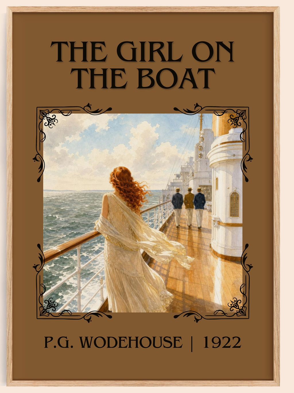 The Girl on the Boat Classic Book Art Print by P.G. Wodehouse – book poster