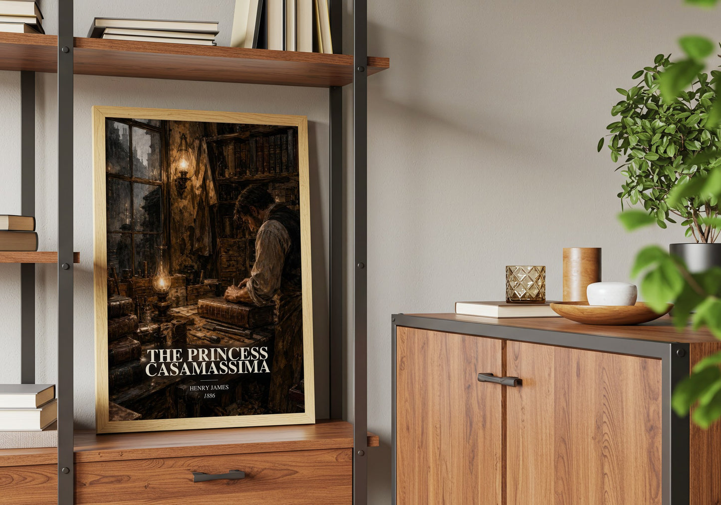 The Princess Casamassima book watercolour illustration paper finish options – matte satin gloss