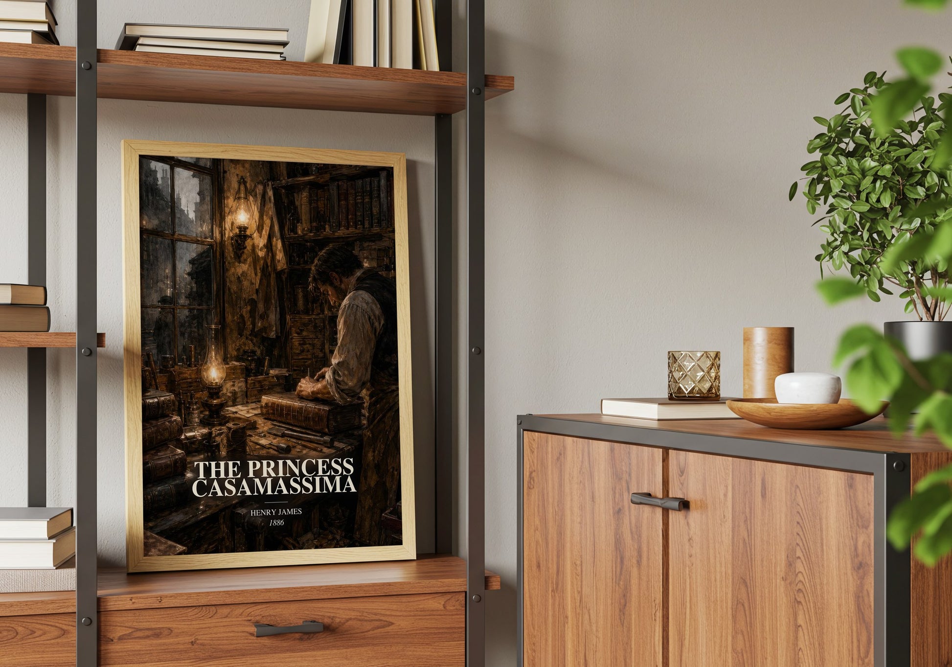 The Princess Casamassima book watercolour illustration paper finish options – matte satin gloss