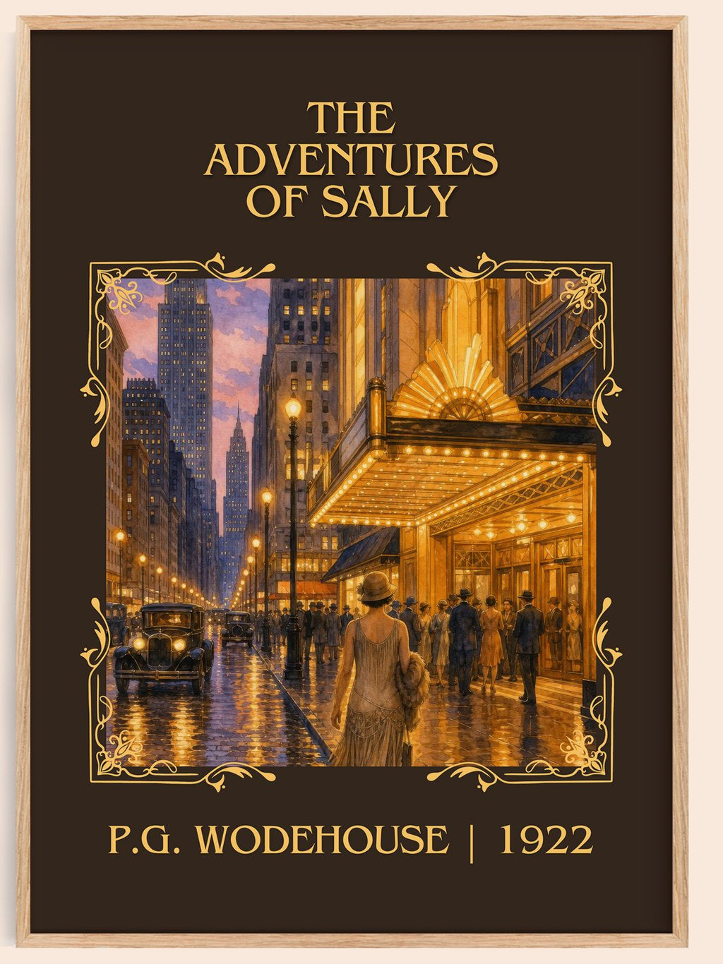 The Adventures of Sally Classic Book Art Print by P.G. Wodehouse – book poster
